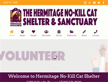 Tablet Screenshot of hermitagecatshelter.org
